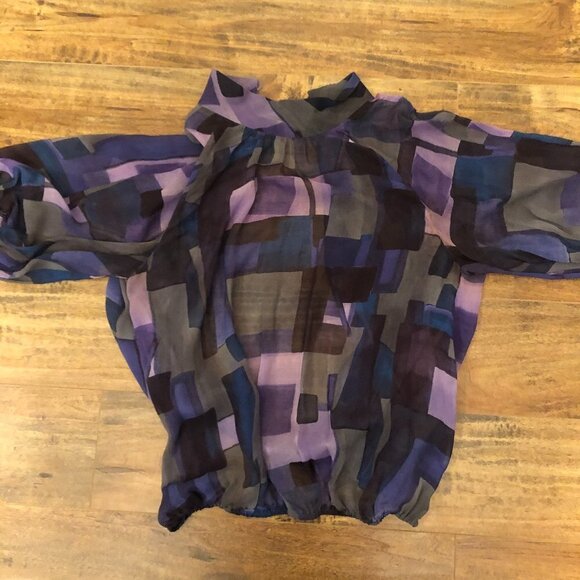 𝅺A|X Armani Exchange Silk Open Back Sheer B… - Picture 8 of 9